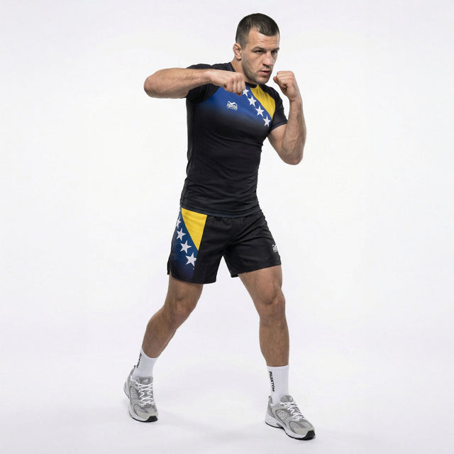 Shorts de MMA Phantom Athletics Fusion-R Team Bosnia – Rouge/Blanc/Bleu
