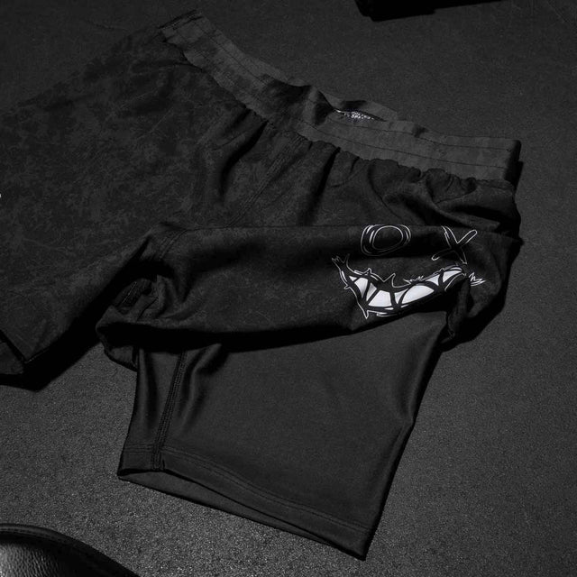 Phantom Athletics MMA Shorts Fusion 2in1 Serious - Zwart