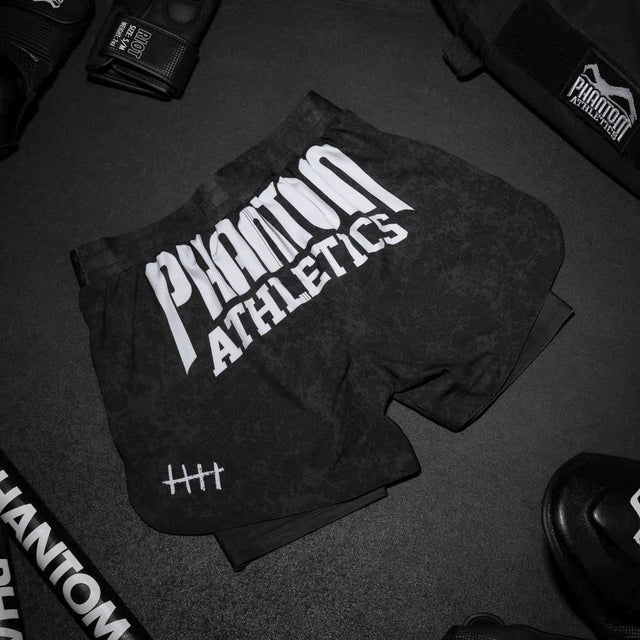 Phantom Athletics MMA Shorts Fusion 2in1 Serious - Zwart