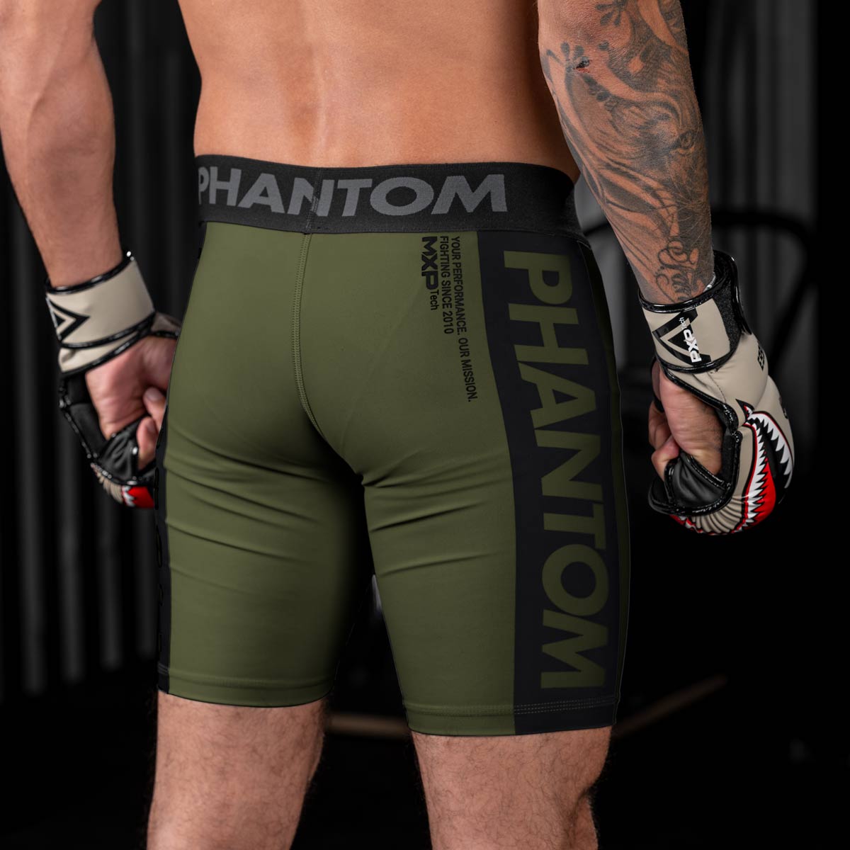 Pantaloncini a compressione Phantom Athletics Vector Apex – Cachi
