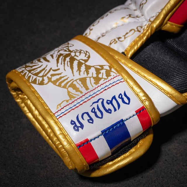 Luvas de sparring MMA Phantom Athletics Muay Thai – Branco/Ouro
