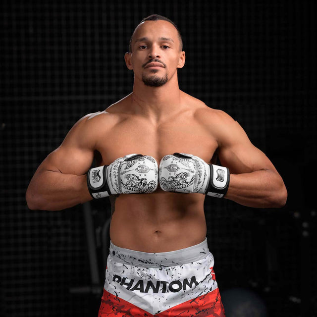 Gants de sparring MMA Phantom Athletics Muay Thai – Blanc