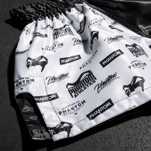 Phantom Athletics Muay Thai shorts Legend - Sort/Hvid
