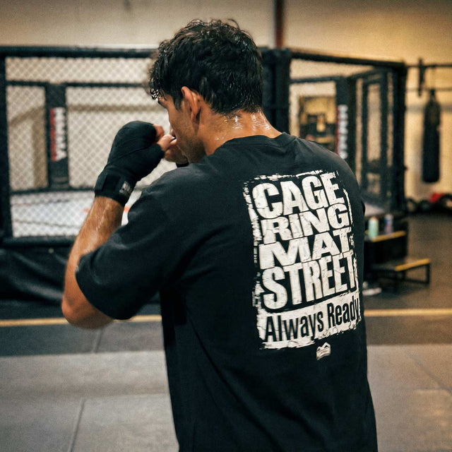 Phantom Athletics T-Shirt Cage Ring Mat Street – Schwarz