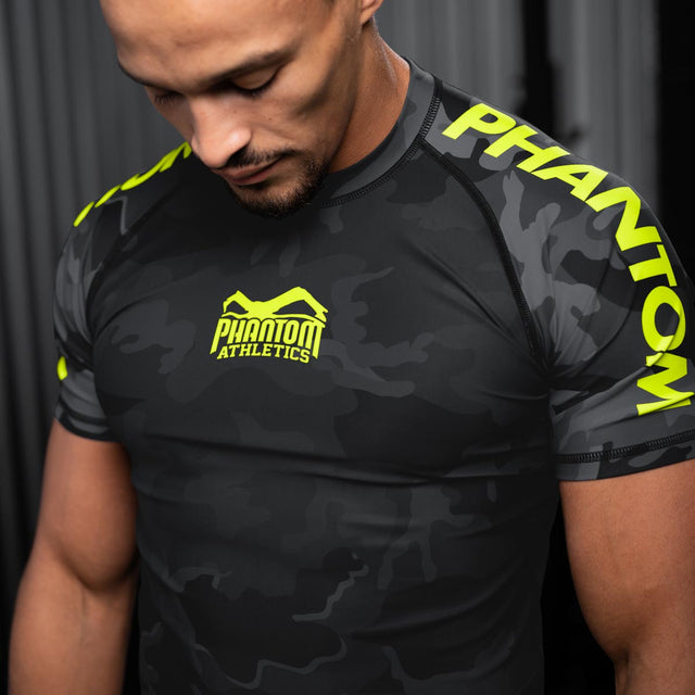 Phantom Athletics Rashguard EVO Neon – Sort/Neon