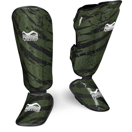 Phantom Athletics Skinnebensbeskyttere Camo Tiger - Armygrøn