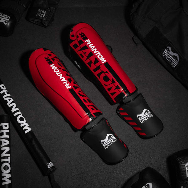 Espinilleras Phantom Athletics APEX Striking – Rojo