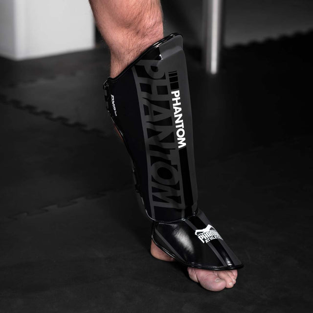 Tibiere Phantom Athletics APEX Striking – Negru/Gri