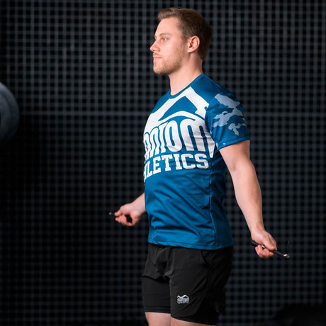 T-shirt de treino Phantom Athletics EVO Warfare – Camuflagem azul-marinho