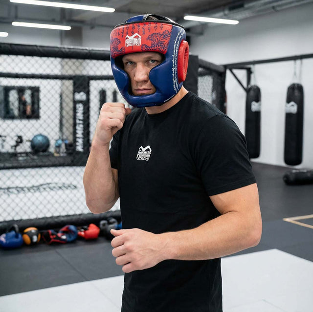Chránič hlavy Phantom Athletics Muay Thai – Modrý