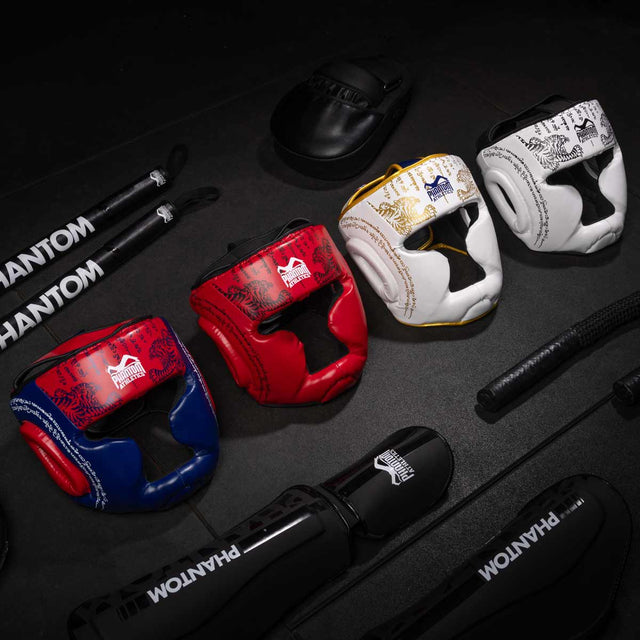 Chránič hlavy Phantom Athletics Muay Thai – Modrý