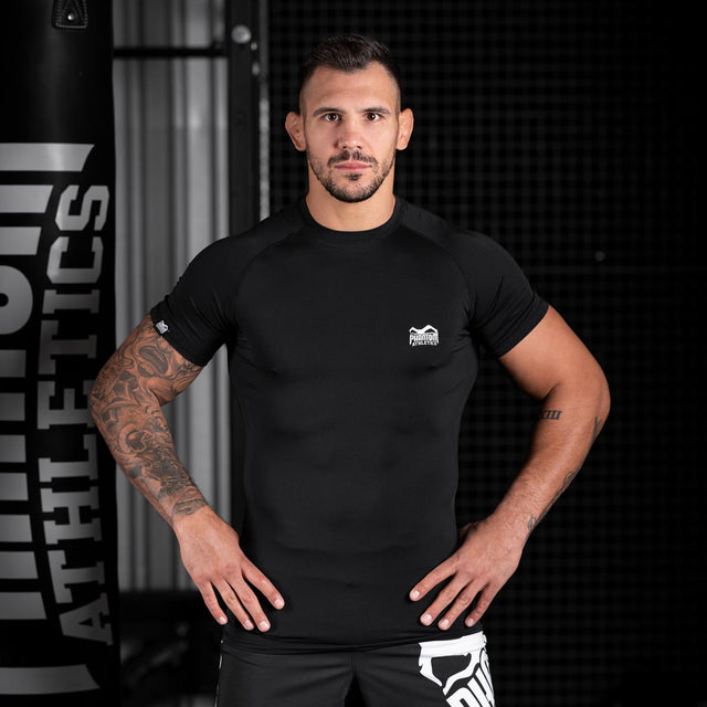Rashguard Phantom Athletics Tactic – Černý, krátké rukávy