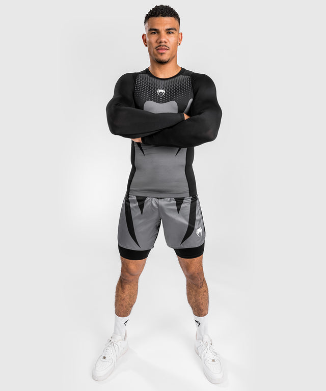 Rashguard Venum Attack Maniche Lunghe – Nero/Grigio