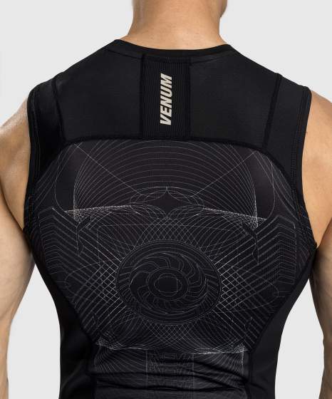 Rashguard Venum G-Fit Air bez rukávů – Černý/Písková