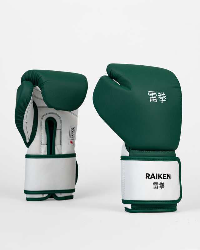 Raiken Boxningshandskar KAZE – Mörkgrön/Vit
