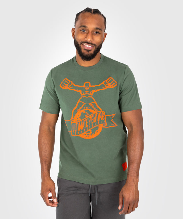 Venum UFC Trička Ulti-Man – Khaki Zelená/Oranžová