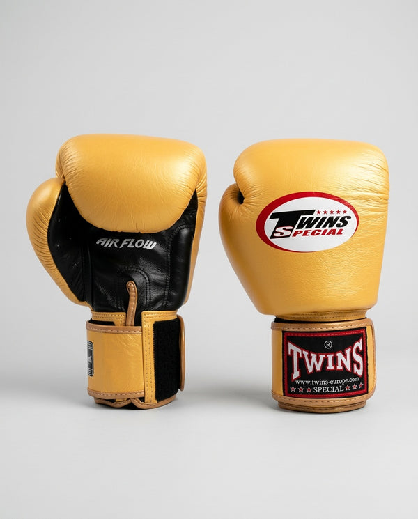 Twins Boxhandschuhe BGVL3 Air – Gold/Schwarz