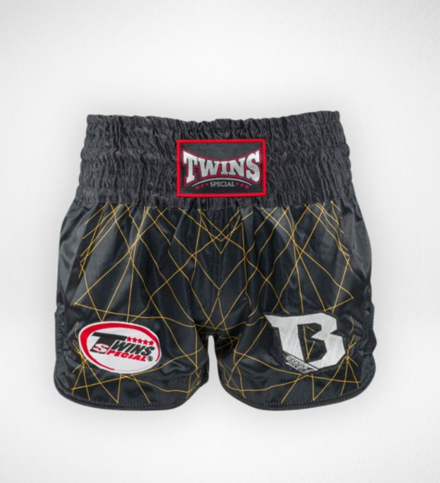 Twins Muay Thai Shorts TBT2 - Black/Yellow