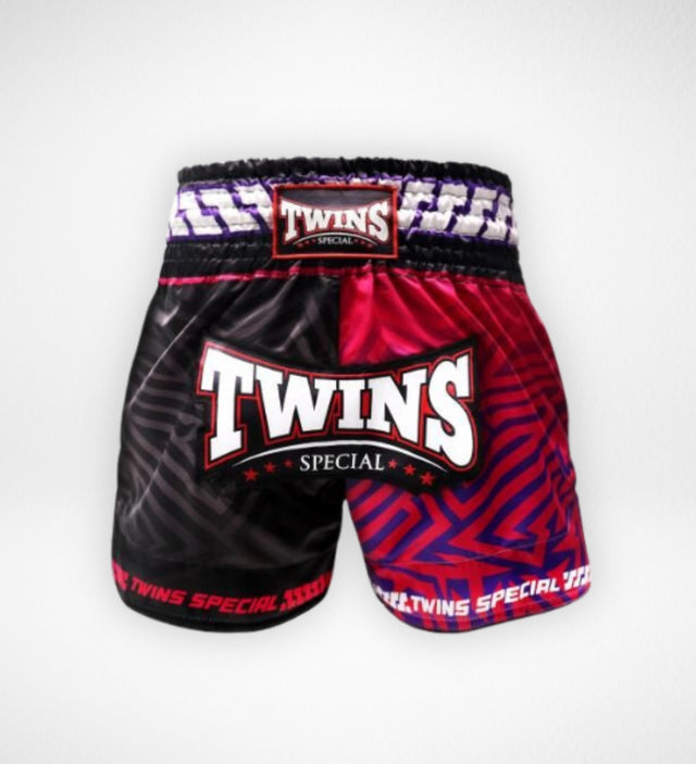 Twins Muay Thai shorts TTBL Maze - Sort/Pink