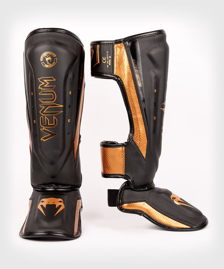 Venum Scheenbeschermers Kickboks Elite Evo - Zwart/Brons