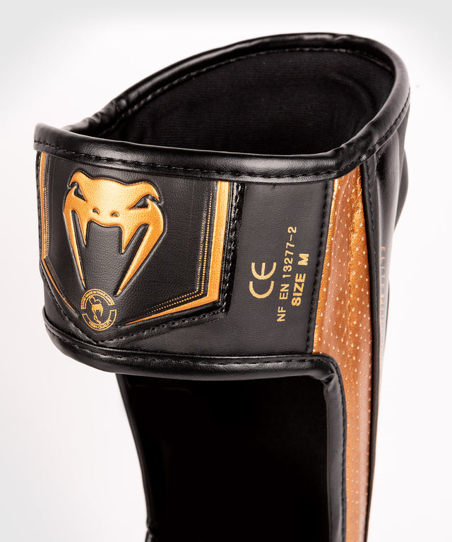 Venum Scheenbeschermers Kickboks Elite Evo - Zwart/Brons