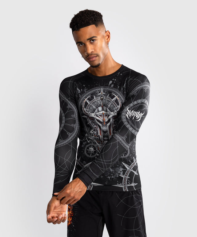Venum Rashguard Gladiator 5.0 Lange Ärmel – Schwarz/Silber
