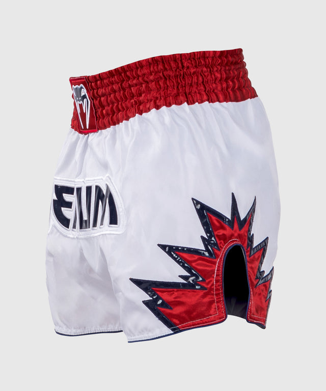 Venum Inferno Muay-Thai-Shorts – Weiß/Rot