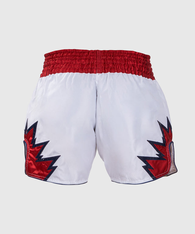 Venum Inferno Muay-Thai-Shorts – Weiß/Rot