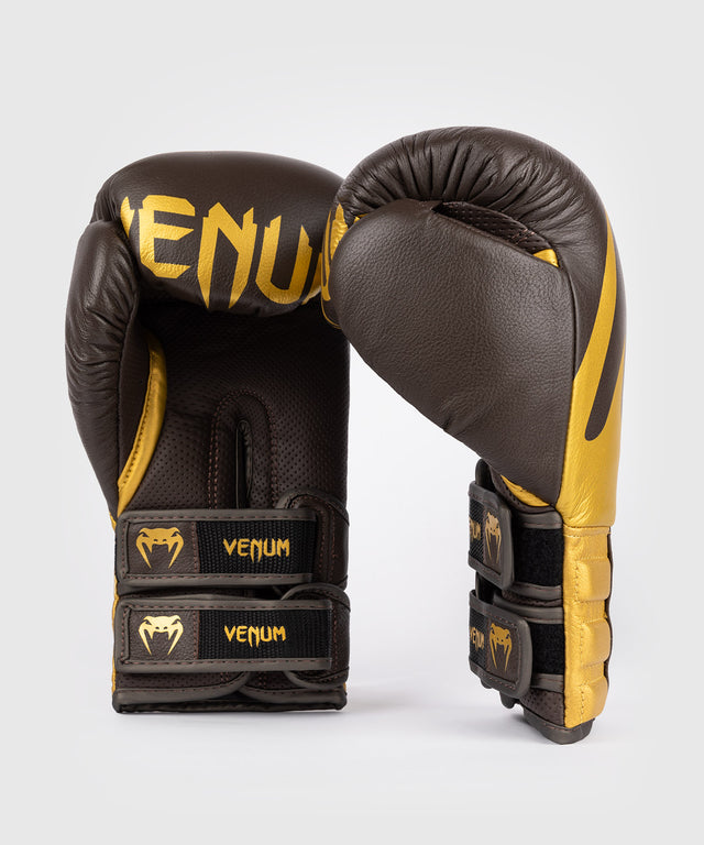 Mănuși de box Venum Reverso – Maro închis/Aur