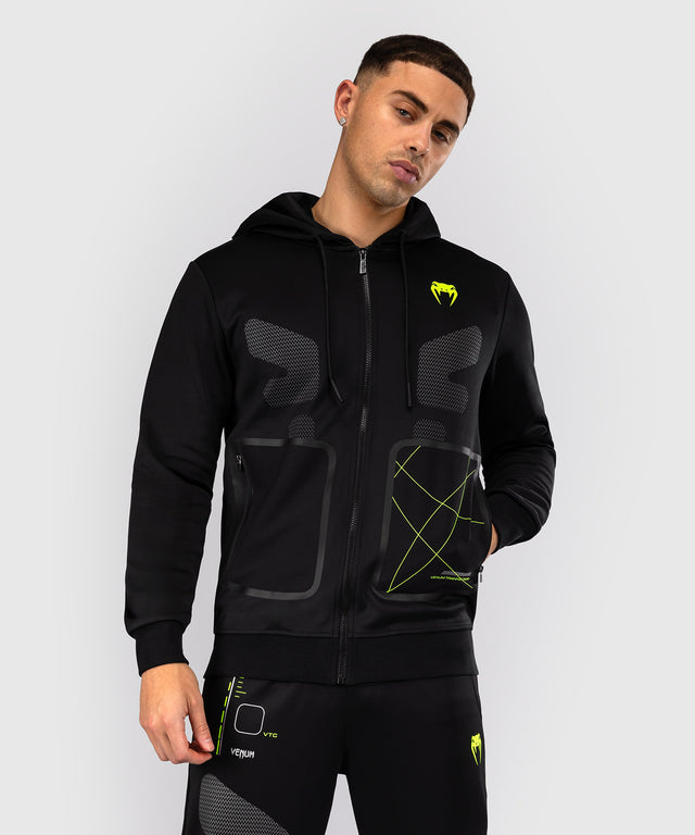 Venum Training Camp 4.0 Full-Zip Hoodie - Svart/Neon Grön