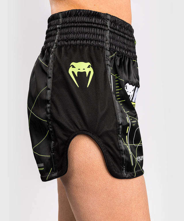 Pantaloncini Muay Thai Venum Training Camp 4.0 – Nero/Verde Neon