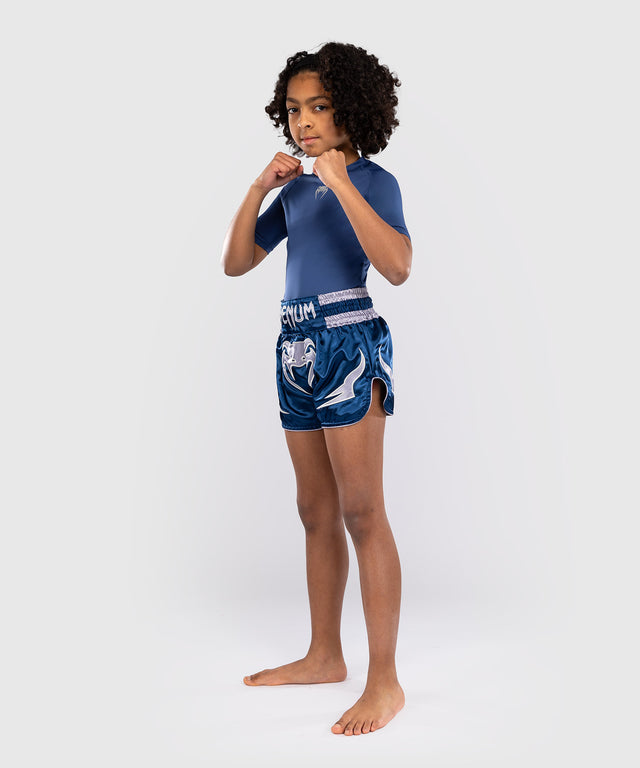 Pantaloni scurți Muay Thai Venum Inferno – Copii – Albastru