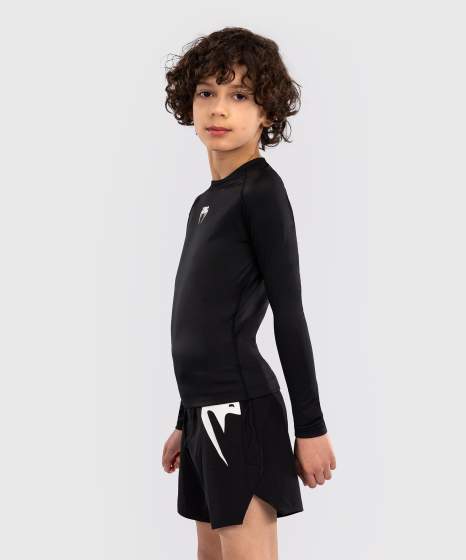Dětský rashguard Venum Contender s dlouhými rukávy – Černý