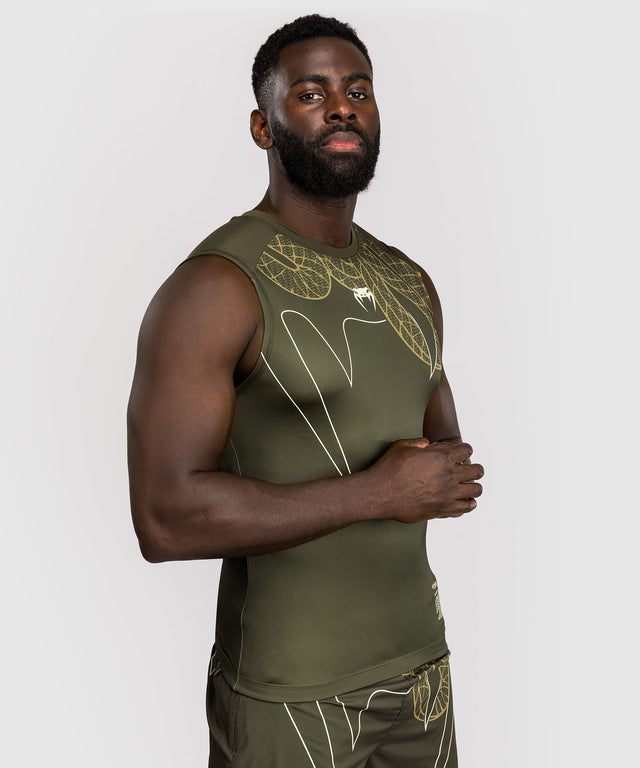 Venum Rashguard Ärmellos Serpenti – Khaki Grün
