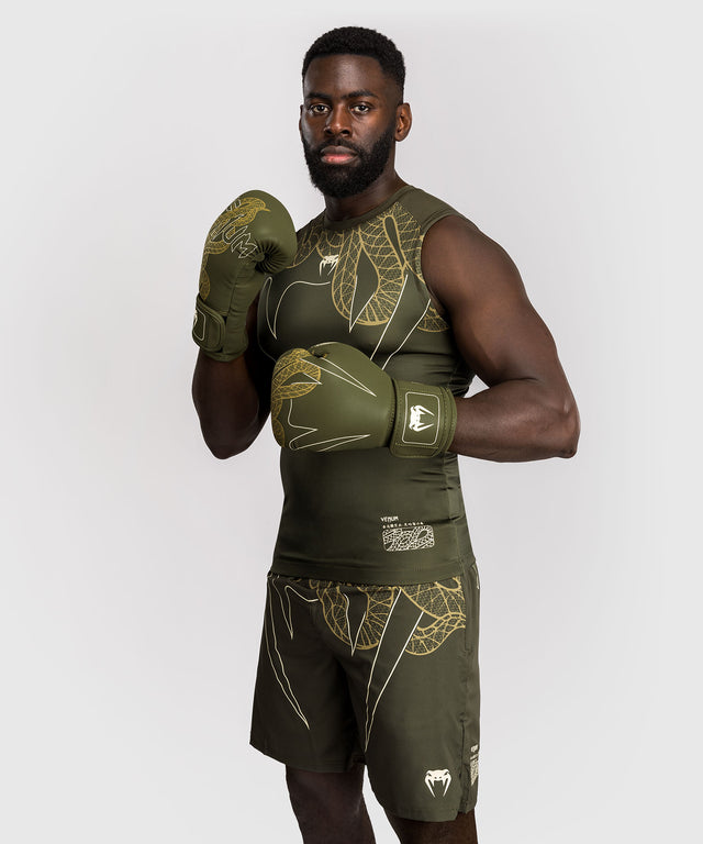 Venum Rashguard Ärmellos Serpenti – Khaki Grün