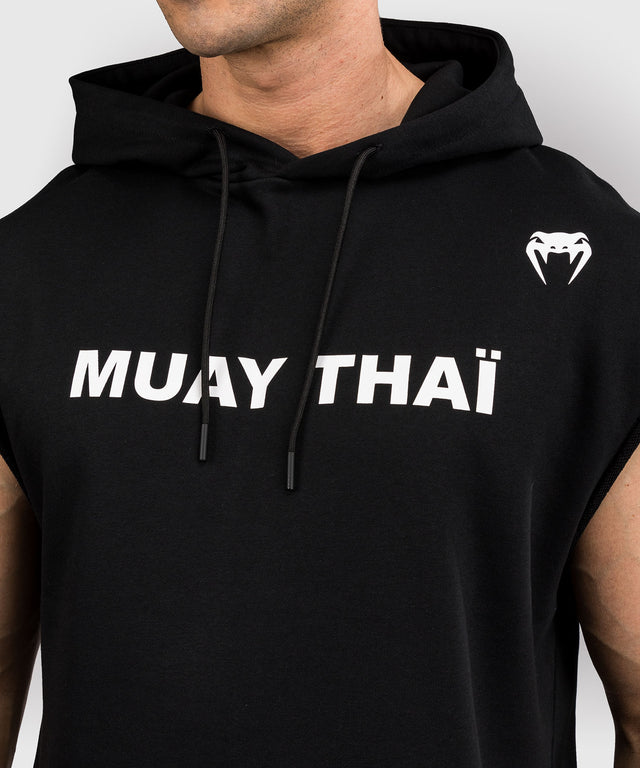 Sudadera sin mangas Venum VT Muay Thai – Negro/Blanco