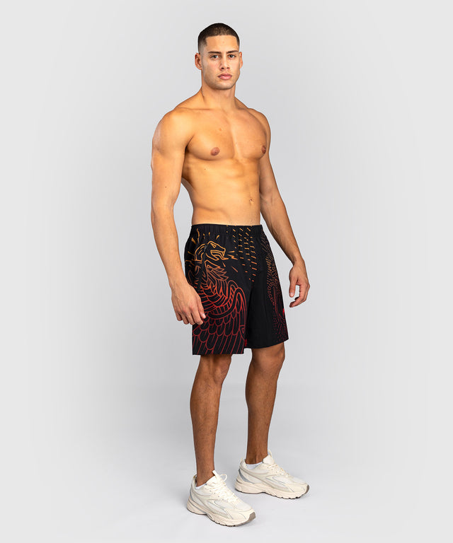 Pantaloni scurți de antrenament Venum Quetzal Fury – Negru/Roșu