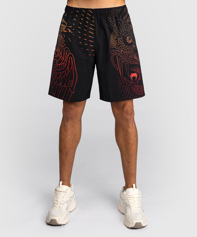 Pantaloni scurți de antrenament Venum Quetzal Fury – Negru/Roșu