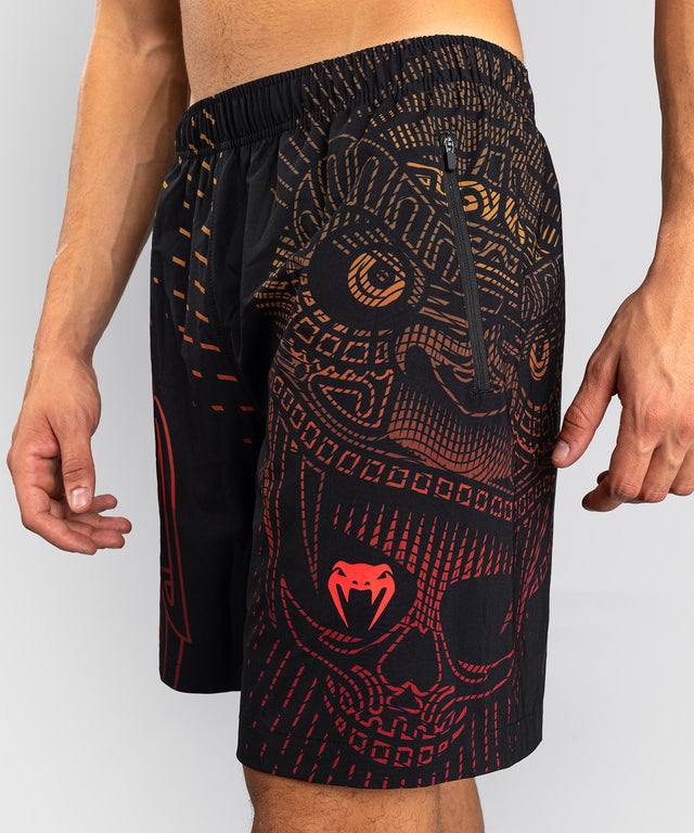 Pantaloni scurți de antrenament Venum Quetzal Fury – Negru/Roșu