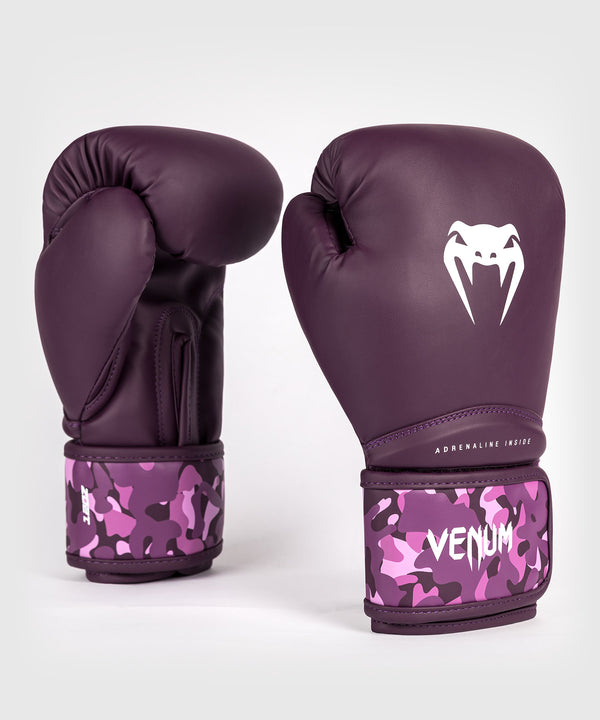 Guantes de boxeo Venum Iris – Púrpura/Camuflaje Rosa