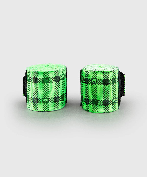 Bende da boxe Venum Tartan – Verde neon