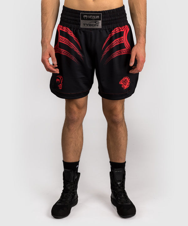 Calções de boxe Venum x Mike Tyson Tiger – Preto/Vermelho