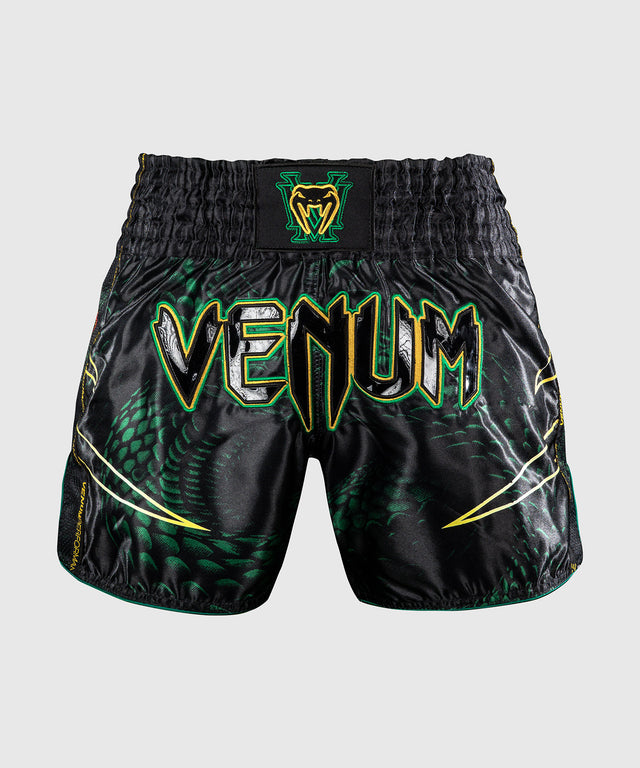 Pantalones de Muay Thai Venum Matupa – Negro/Verde/Oro