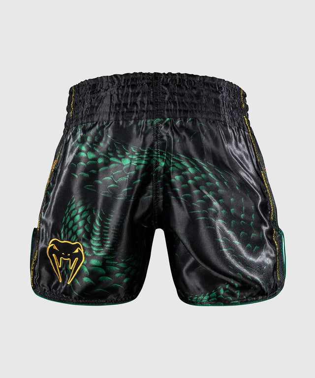 Pantalones de Muay Thai Venum Matupa – Negro/Verde/Oro