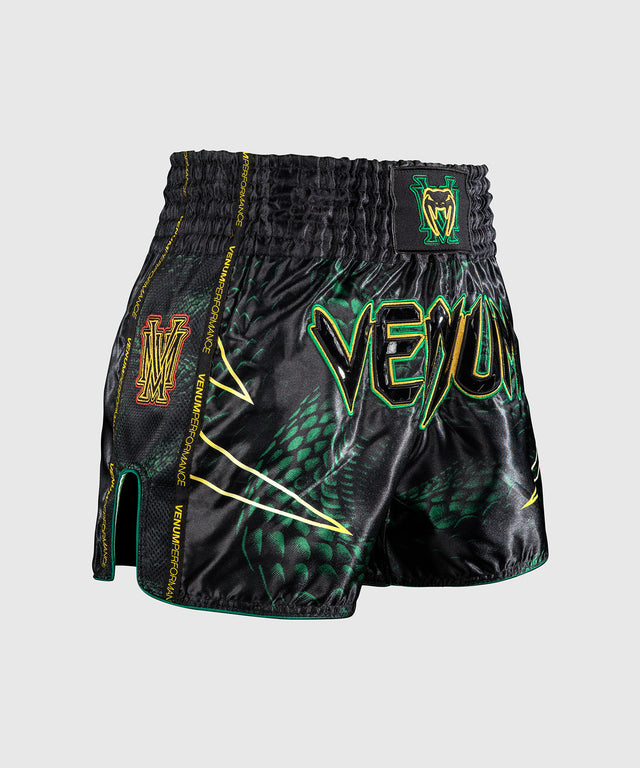 Pantalones de Muay Thai Venum Matupa – Negro/Verde/Oro