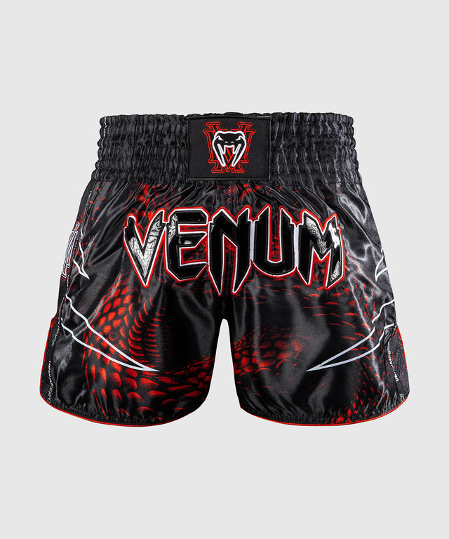 Venum Muay-Thai-Shorts Matupa – Schwarz/Rot/Silber
