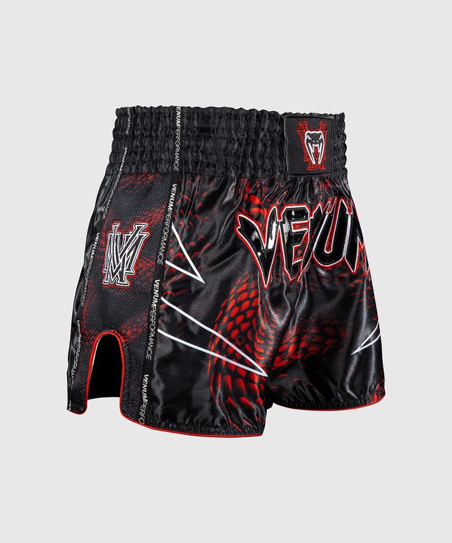 Venum Muay-Thai-Shorts Matupa – Schwarz/Rot/Silber