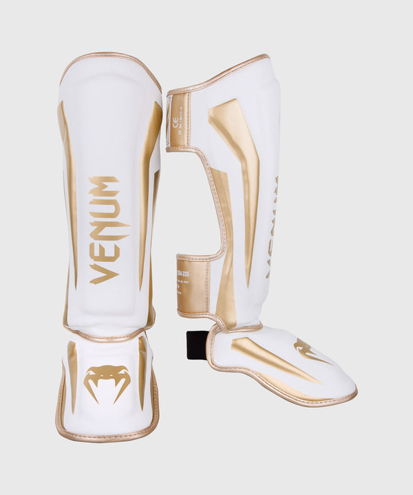 Venum Benskydd Kickboxning Elite – Vit/Guld