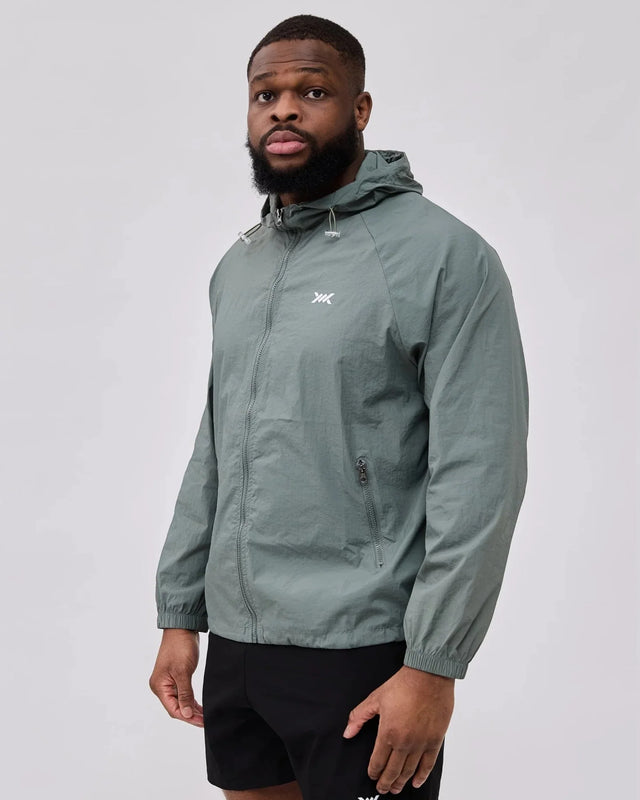 Caged Hooded Ultralight Windbreaker – Mint