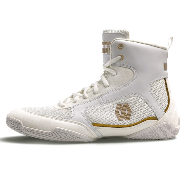 Chaussures de boxe Hayabusa x Mayweather Champ – Blanc/Or